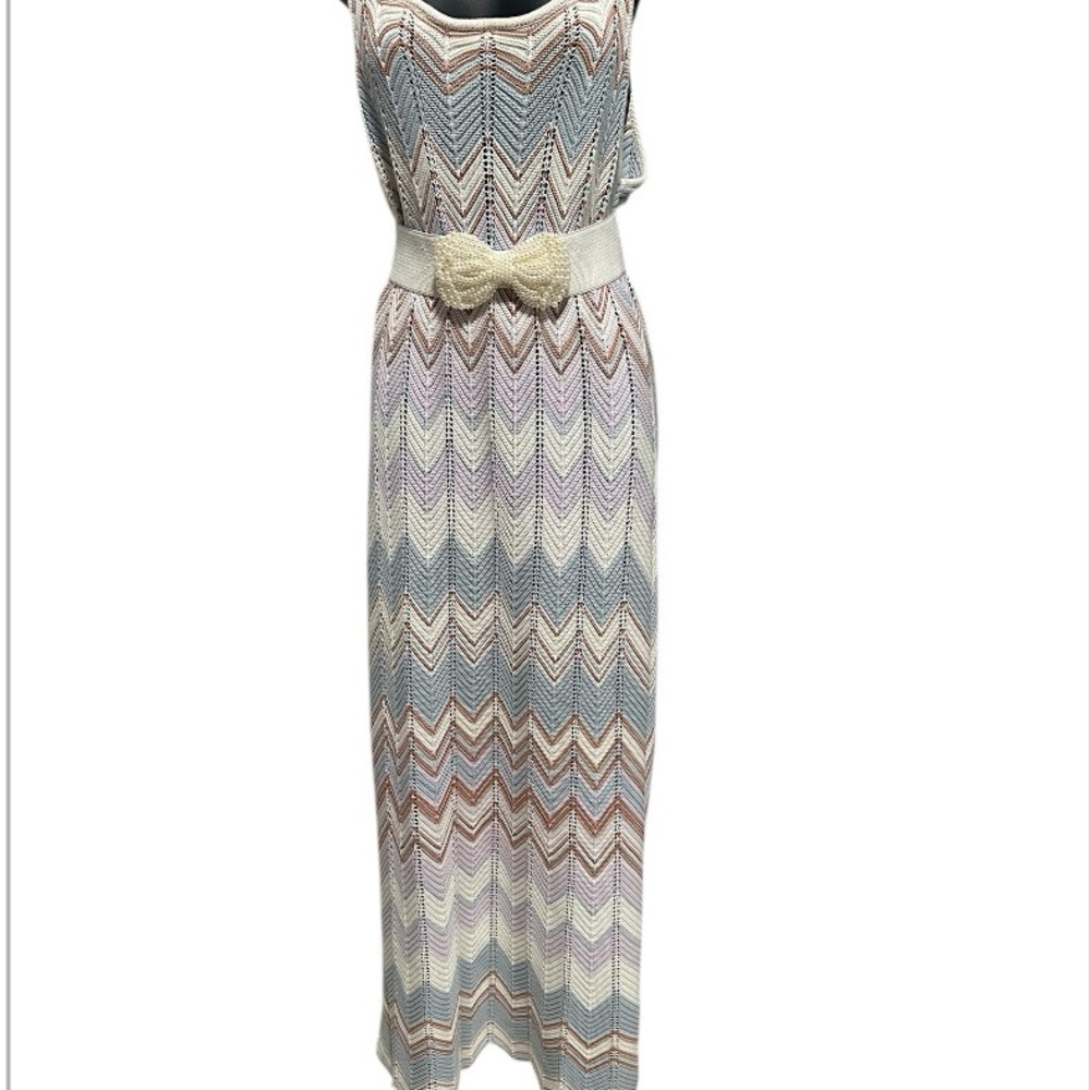 Chevron Patterned Maxi Dress